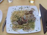Spaghetti alle Vongole in Tortona - sehr gut, alle Schalen heil!