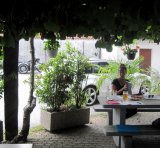 Die Laube am Ristorante Gottardo in Arbedo.