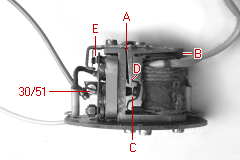 Zeichnung für die Spaltmaße am F–Regler von Bosch oder Noris.