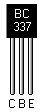 Die Anschlussbelegung des Transistors BC337.