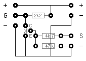 Platinenlayout von unten gesehen (Lötseite).