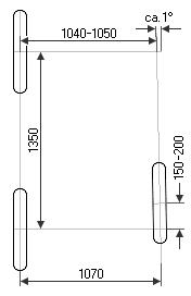 Zeichnung: Vorspur und Vorlauf.