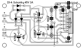 Die elektronischen Bauteile der besseren Spannungsverdoppelung.