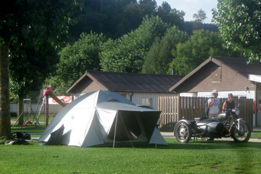 Am Campingplatz „Wiggerspitz” in Aarburg.