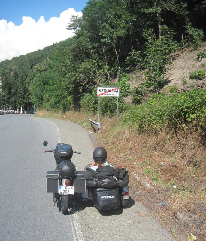 Am Passo dei Giovi bei Genua (472 m) im Appenin.