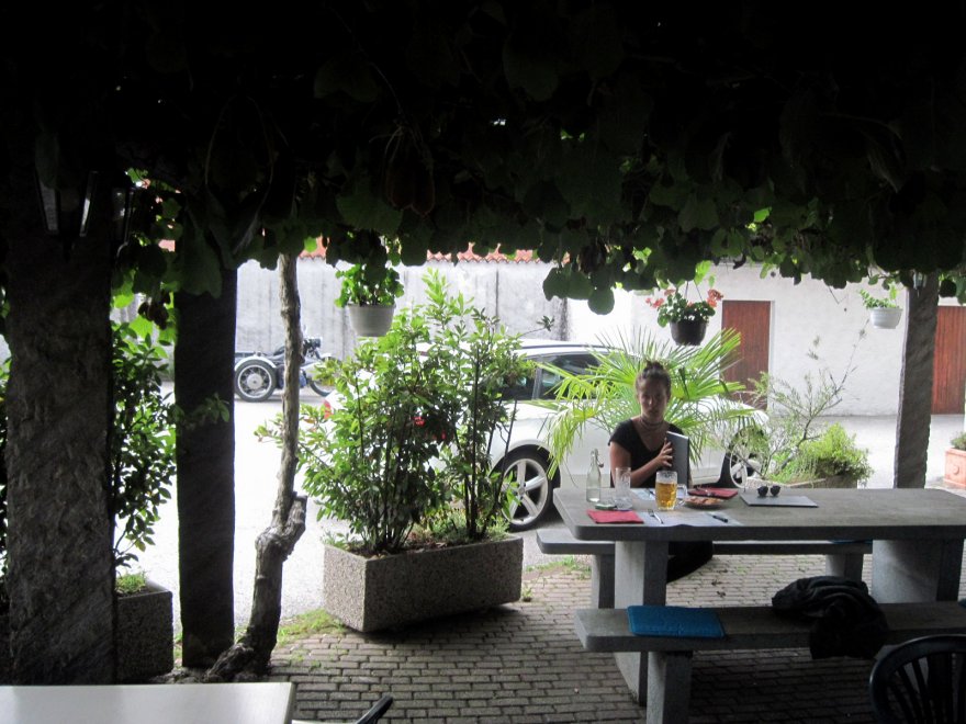 Die Laube am Ristorante Gottardo in Arbedo.